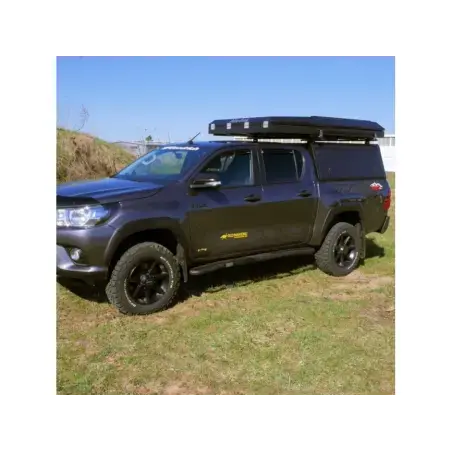Hardtop Adventure noir strié Toyota Hilux 2016+ double cabine Alu-Cab